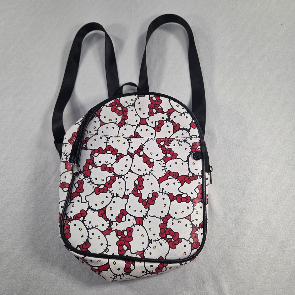 Hello Kitty Sanrio Mini Backpack White Red All Over Print Kids Small Bag 2021